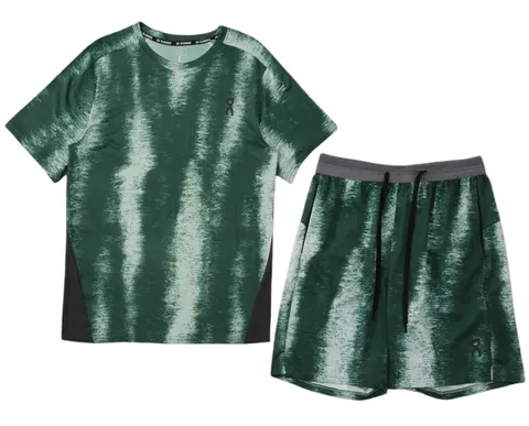 On Running Set - Green Tie-Dye Set