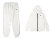 Lacoste Set - White Zip Hoodie Set