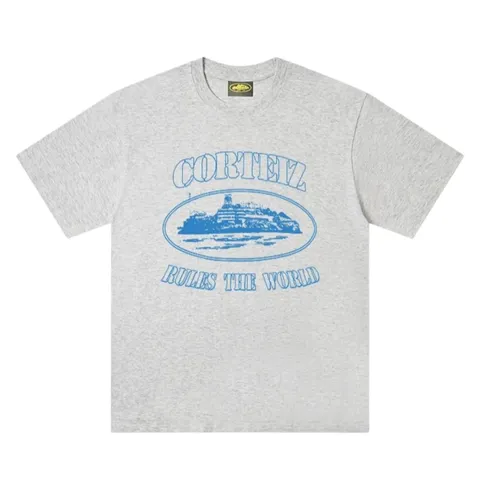 Corteiz Tee - Grey Blue Alcatraz