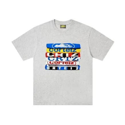 Corteiz Tee - Grey Stacked Logos