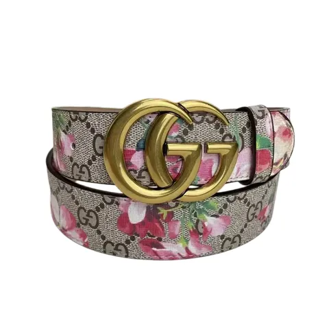 Gucci Belt - Floral GG Gold Buckle