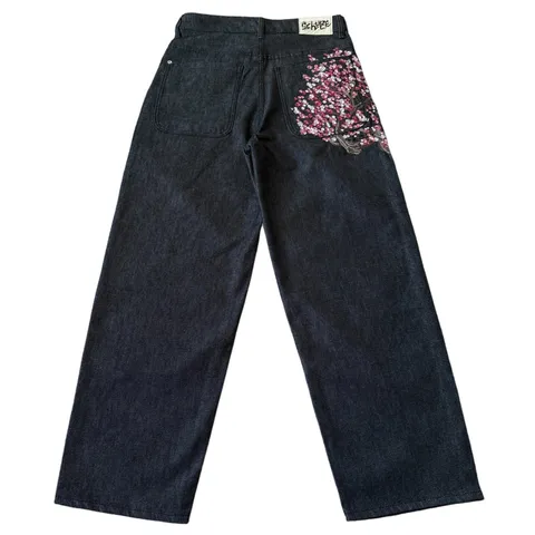 Derschutze Jeans - Black Floral Denim