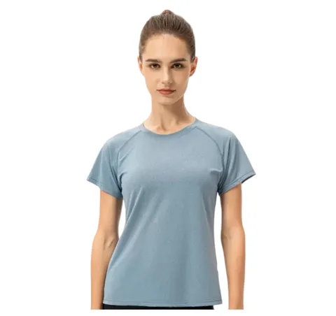 Alo Tee - Dusty Blue Raglan