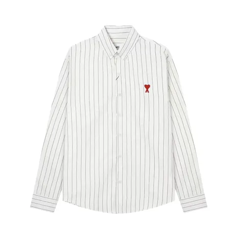 Ami Shirt - White Pinstripe