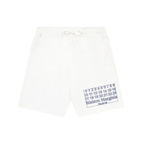Maison Margiela Shorts - White Purple Numbers