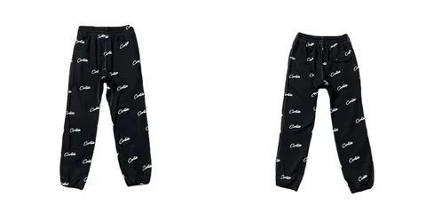 Corteiz Pants - Black Script All-Over