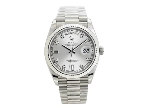 Rolex - Day-Date Silver Diamond