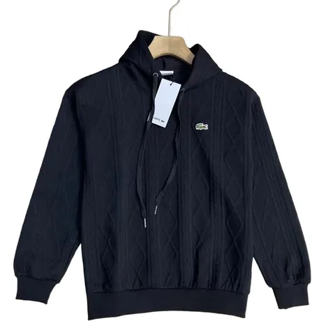 Lacoste Sweater - Navy Knit Hoodie