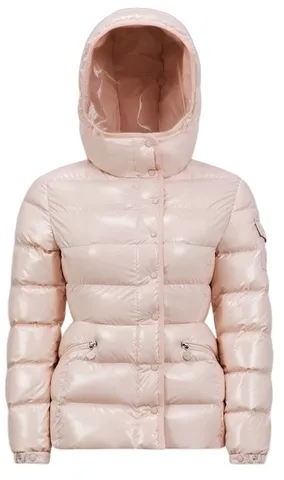 Moncler Down Jacket - Pink Glossy Hooded