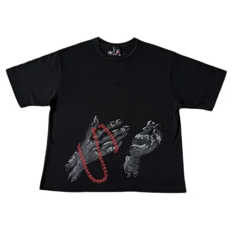 Derschutze Tee - Black Bead Print