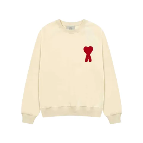 Ami Hoodie - Cream Big Heart