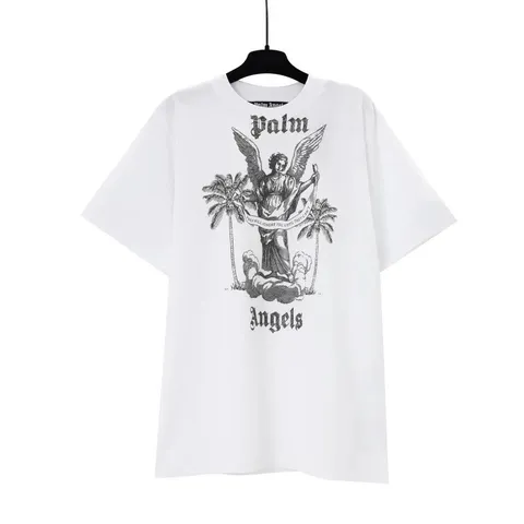 Palm Angels Tee - White Angel Print
