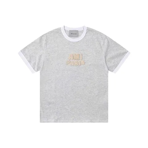 Ami Tee - Grey Ami Paris Ringer
