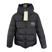 Canada Goose Quilted Jacket - Black Hooded Disc Logo