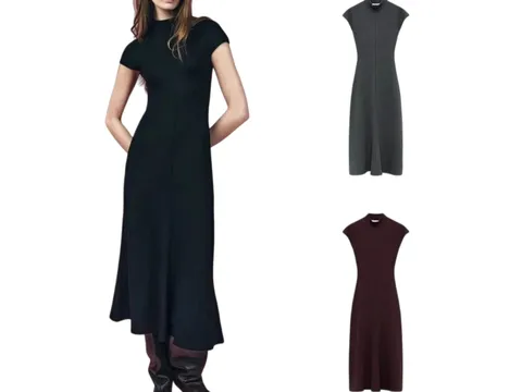Zara Dress - Knit Midi Multi-Colour