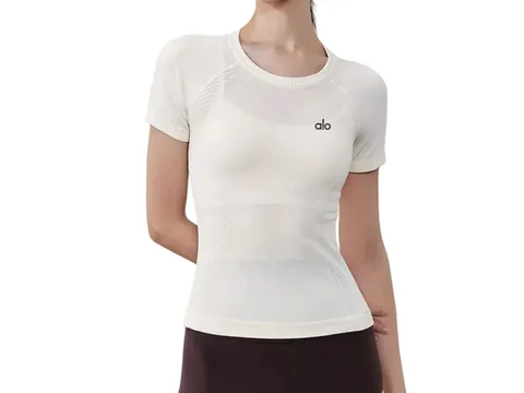 Alo Tee - Ivory Mesh