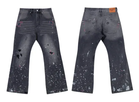 Gallery Dept Jeans - Charcoal Paint Flare