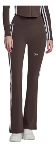 Alo Pants - Brown Striped Flare
