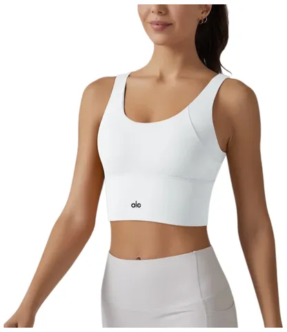 Alo Vest - White Long-Line Bra