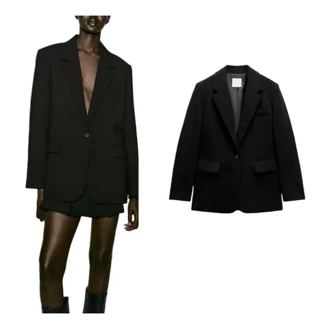 Zara Suit - Black Oversized Blazer