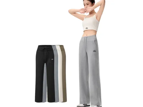 Alo Pants - Grey Wide-Leg