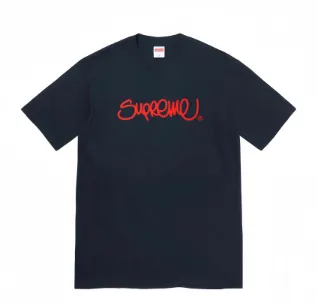 Supreme Tee - Navy Red Script