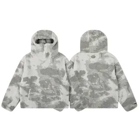 Mertra Hoodie - Grey Camo Fleece