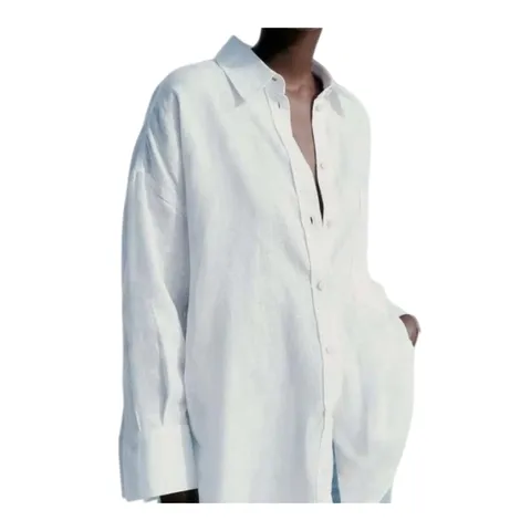 Zara Shirt - White Linen Oversized