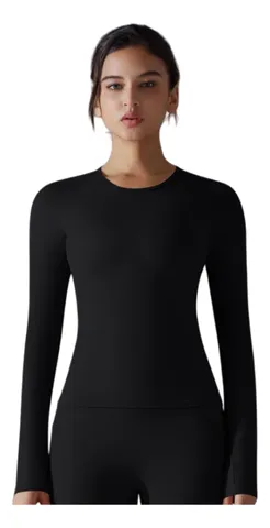 Alo Long Tee - Black Fitted, Second-Skin