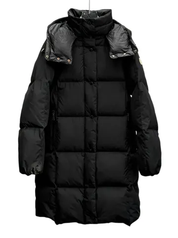 Moncler Down Jacket - Black Long Hooded