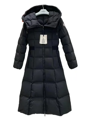 Moncler Down Jacket - Navy Long Belted