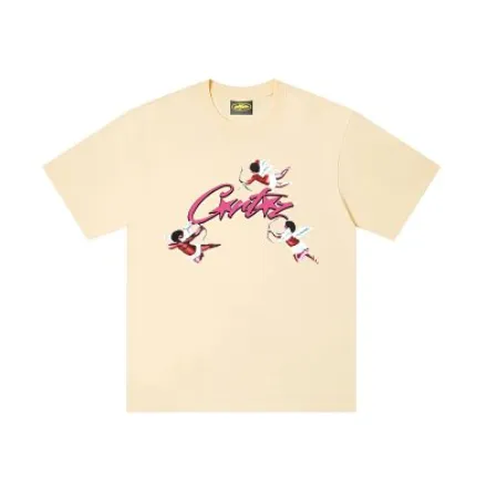 Corteiz Tee - Cream Pink Script