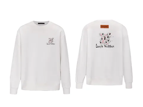 LV Hoodie - White Back Print, Relaxed
