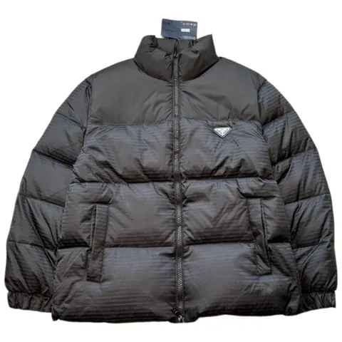 Prada Down Jacket - Black Funnel-Neck