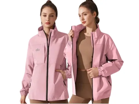Alo Coat - Pink Hooded Jacket