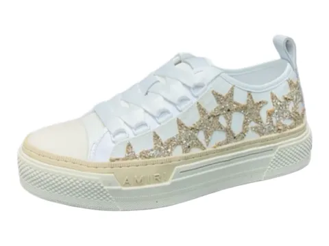 Amiri Shoes - White Glitter Stars