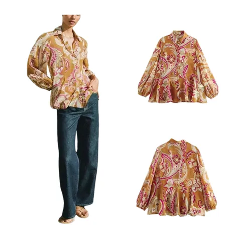 Zara Shirt - Paisley Ruffle