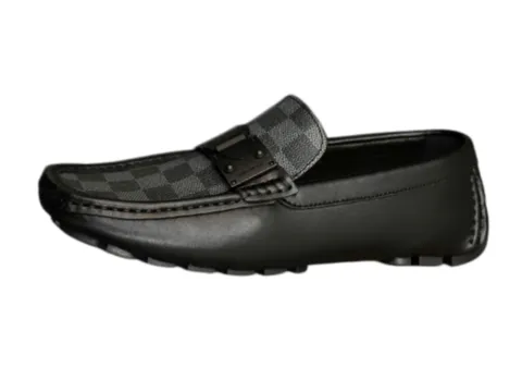 LV Shoes - Black Damier Loafer