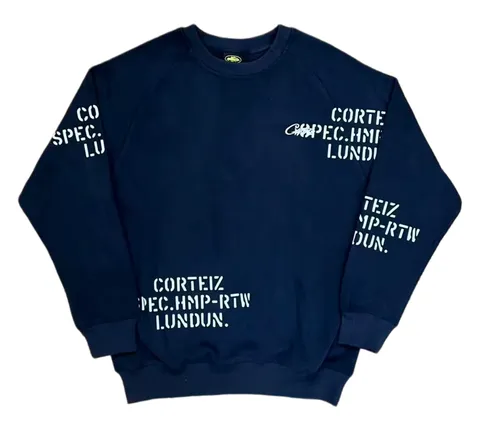 Corteiz Hoodie - Navy Text Crew