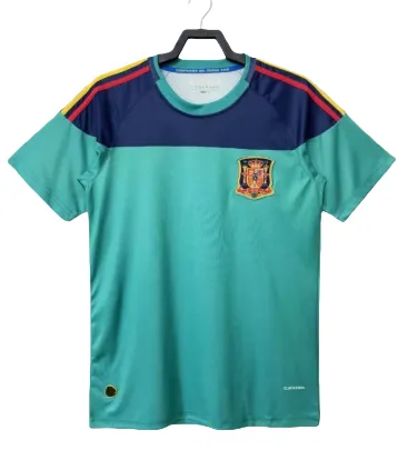 2010 season Spain goalkeeper retro Fan version - Teal Goalkeeper
