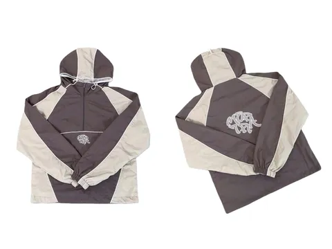 Mertra Hoodie - Purple & Cream Panel