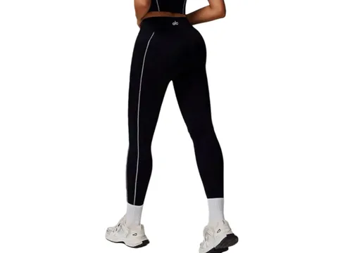 Alo Pants - Black Piped Leggings