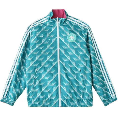 2425 Germany Wear on both sides windbreaker - Teal Pattern