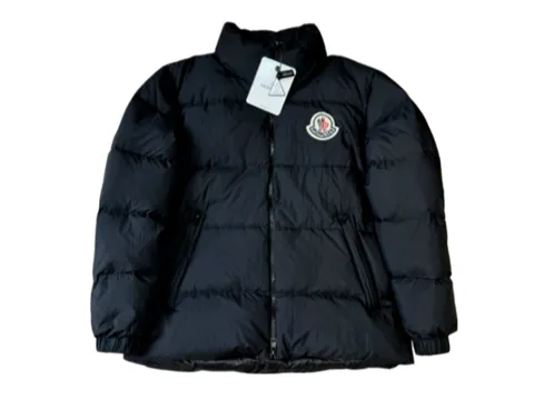 Moncler Down Jacket - Navy Funnel-Neck