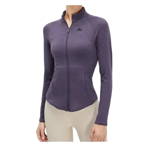 Alo Coat - Purple Fitted Zip