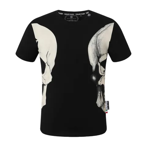 PP Tee - Black Rhinestone Skulls