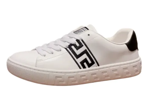 Versace Chain Shoes - White Greca
