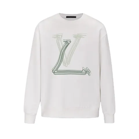 LV Hoodie - White Green LV