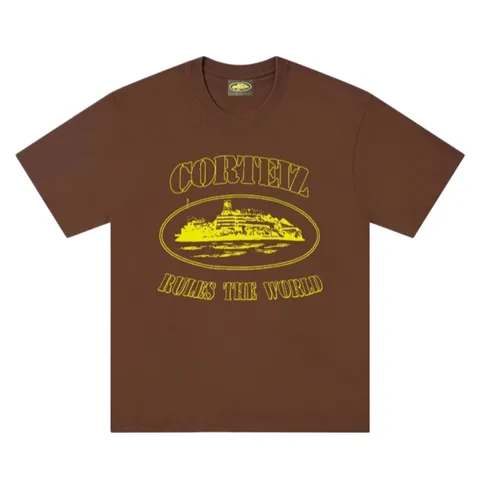 Corteiz Tee - Brown Gold Alcatraz