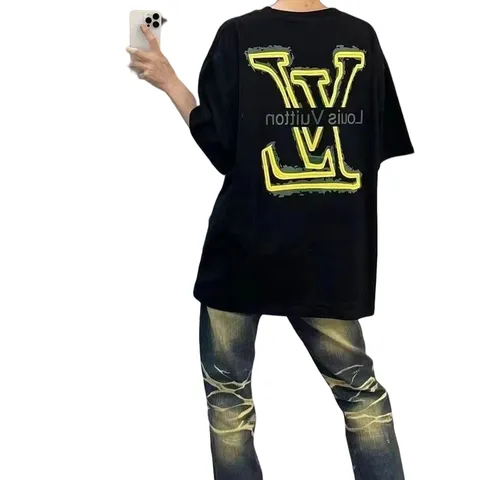 Lv Tee - Black Neon LV